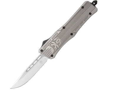 Складной Пружинный Нож CobraTec Medium CTK-1 Drop-Point Серый 06CT058