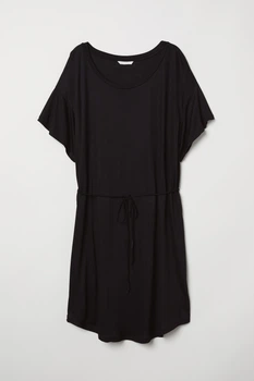 Платье с вискозой для женщины H&M BASICS 0667534-004 S Черный