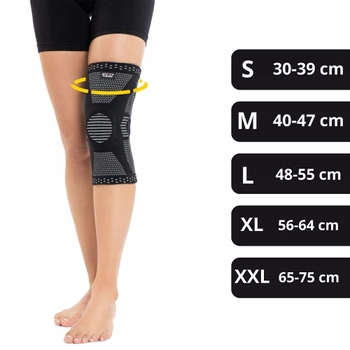 Фиксатор (бандаж) для колена 4FIZJO со стабилизацией коленной чашечки 1 шт 4FJ0466 Size XXL