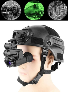 Монокуляр нічного бачення з компасом і кріпленням на шолом NVG10 Luxun Чорний