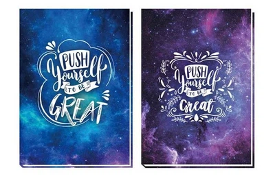Блокнот A plus А5 Push yourself to be great в клетку 120л. твердая обложка A5120