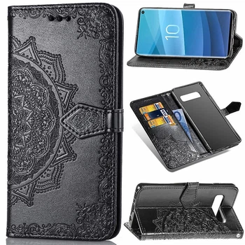 Чохол Vintage для Samsung Galaxy S10 / G973 книжка шкіра PU з візитницею чорний