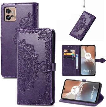 Чохол Vintage для Motorola Moto G32 книжка шкіра PU з візитницею фіолетовий