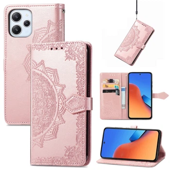 Чехол Vintage для Xiaomi Redmi 12 книжка кожа PU с визитницей розовый