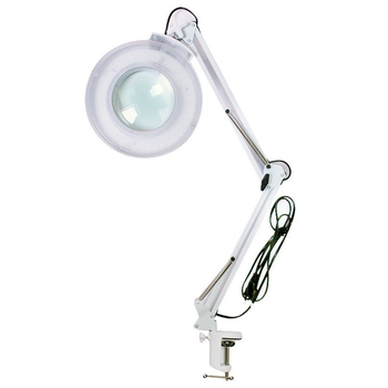 Лампа лупа косметическая Lampa lupa Лед на механизме SP-34 для маникюра светодиодная со струбциной, 3-5 диоптр