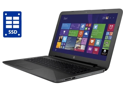 Ноутбук А-класс HP 250 G4 / 15.6" (1366x768) TN / Intel Celeron N3050 (2 ядра по 1.6 - 2.16 GHz) / 4 GB DDR3 / 120 GB SSD / Intel HD Graphics / WebCam / DVD-RW / Win 10 Pro б/в