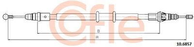 Трос ручника COFLE 10.6857 Opel Movano; Renault Master 364007808R, 95510528, 4408336