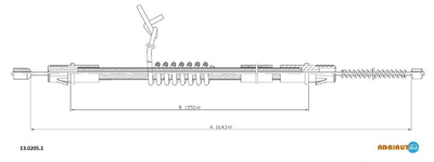 Трос ручника ADRIAUTO 1302051 Ford Transit 1494895, 4095180, 4120677