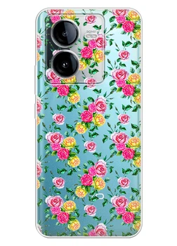 Прозорий силіконовий чохол iSwag Huawei Honor Play 8T з малюнком - Троянди (ISHHP50P1)
