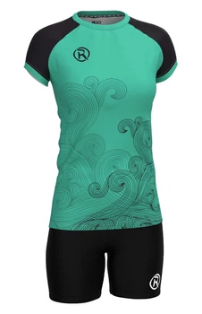 Форма волейбольная женская RIGO ELFA Turquoise-Black 4XL