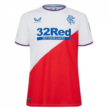 Футболка Castore Rangers Authentic Away Shirt 2022 2023 Adults White/Red, M (46) (11867865)