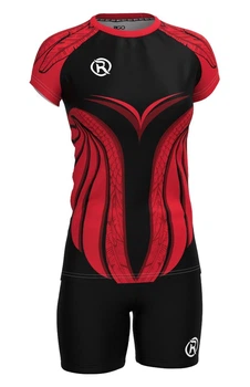 Форма волейбольная женская RIGO GRIFFIN Black-Red 3XL