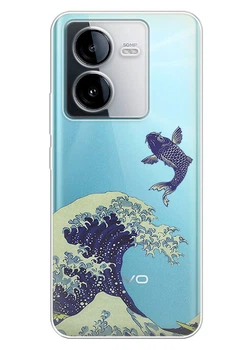 Прозорий силіконовий чохол iSwag Huawei Honor Play 8T з малюнком - Велика хвиля в Канагаві (ISHHP50P75)