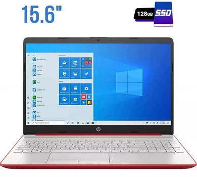 Ультрабук Б-класс HP 15-dw0083wm / 15.6" (1366x768) TN / Intel Pentium Silver N5030 (4 ядра по 1.1 - 3.1 GHz) / 4 GB DDR4 / 128 GB SSD / Intel UHD Graphics 605 / WebCam / USB 3.1 / HDMI б/у