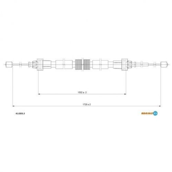 Трос ручника ADRIAUTO 41.0201.2 Dacia Duster 364003676R, 8200855403