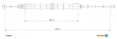 Трос ручника ADRIAUTO 4102002 Renault Scenic 364000004R