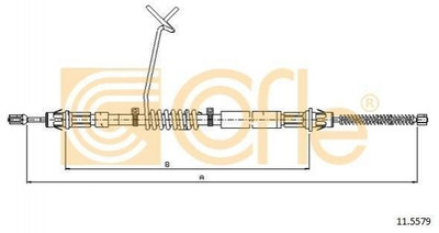 Трос ручника COFLE 115579 Ford Transit 4457993, 4469261, YC152A809BK