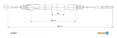 Трос ручника ADRIAUTO 1102062 Citroen C8; Peugeot 807 4745Y8, 474619, 1400310380