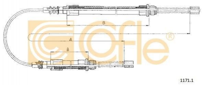 Трос ручника COFLE 1171.1 Fiat Ducato 4450938, 483476, 474580