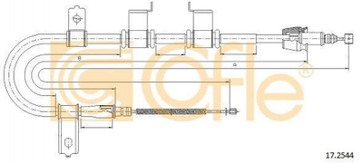 Трос ручника COFLE 172544 Hyundai Getz 597601C000