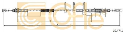 Трос ручника COFLE 104741 Peugeot Boxer; Fiat Ducato; Citroen Jumper 1359246080, 1350313080, 474627