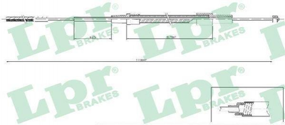 Трос ручника LPR C0078B BMW 5 Series 34411162998