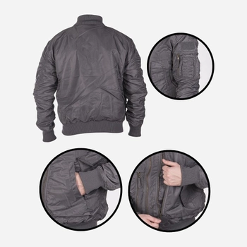 Куртка тактическая мужская MIL-TEC US Tactical Flight Jacket 10404608 XL 1332 Urban grey (2000980619191)