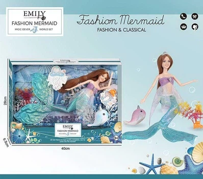 Кукла Эмили Emily Fashion Mermaid Русалочка с фигуркой морского обитателя 30 см Вид 2