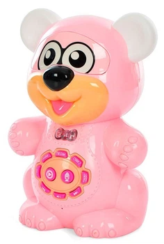 Интерактивная игрушка Медведь Limo Toy Украинское озвучивание Розовый