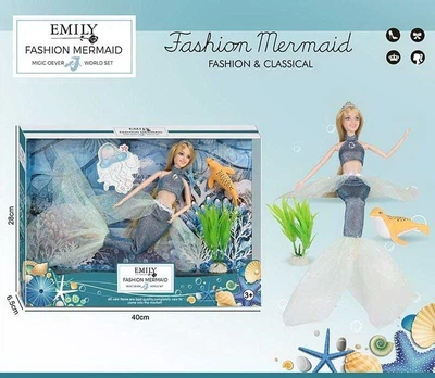 Лялька Емілі Emily Fashion Mermaid Русалонька з фігуркою морського мешканця 30 см Вид 4