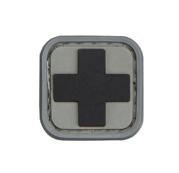 Нашивка Emerson Medic Square PVC Patch Сірий/Чорний Медик ПВХ