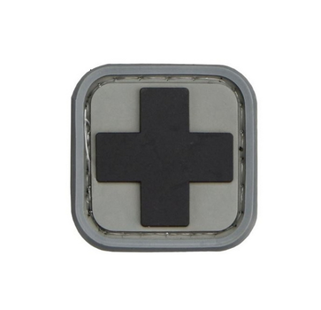 Нашивка Emerson Medic Square PVC Patch Сірий/Чорний Медик ПВХ 2000000092638