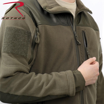 Куртка оливкова флісова тактична Rothco Spec Ops Tactical Fleece Jacket Olive Drab розмір L