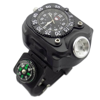 Часы Besta FlashLight Watch с компасом и фонариком Чорний Ліхтар Компас Тактичний годинник