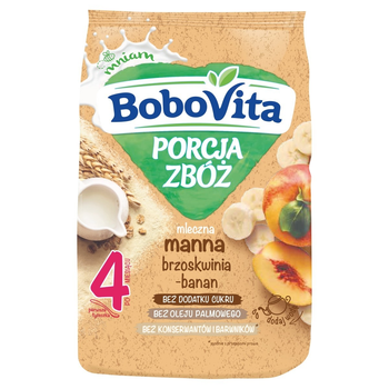 Молочна каша Bobovita манка персик, банан з 4 міс. (22671)