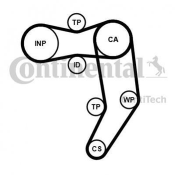 Комплект ГРМ Contitech CT939WP11PRO Volkswagen Transporter, LT