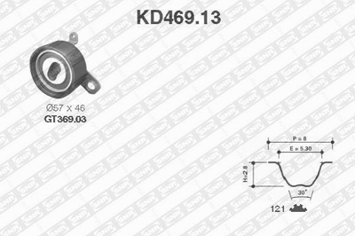 Комплект ГРМ SNR NTN KD46913 Toyota Corolla, Avensis, Celica, Carina 1356819056, 1350515050, 1356809030