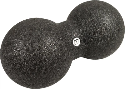 Масажний м'ячик подвійний EasyFit DuoBall EF-2001 EPP 16х8 см м'яч для масажу та МФР масажер для спини, ніг, рук, шиї та стоп Чорний (56000745)