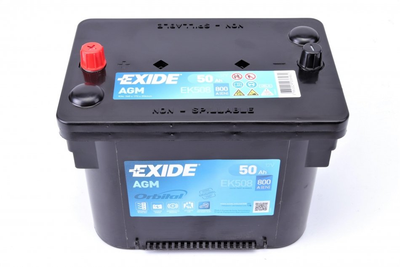 Аккумулятор EXIDE EK508 Jeep Compass (MK49), Cherokee XJ, Patriot, RENEGADE (BU), WRANGLER III (JK); Infiniti FX; Dodge Nitro, Caliber, Journey, Avenger, VIPER; Chrysler Voyager, PACIFICA, PT CRUISER; Fiat Freemont
