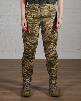 Жіночі військові штани тактичні ріп-стоп з флісовою підкладкою р. S Піксель