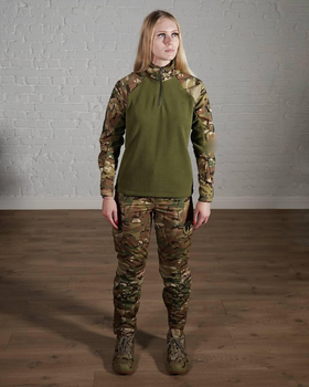 Женская военная форма на флисе рип-стоп убакс со штанами р. S Мультикам
