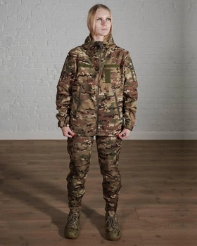 Жіноча військова тактична форма SoftShell тришарова осінь/зима куртка і штани р. S Мультикам