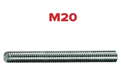 Шпилька метровая DIN 975 кл.пр. 5.8 М20 х 1000 мм (5 шт.)