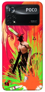 TPU чохол Demsky Anime evolution 5 Людина-бензопила (Chainsaw Man) для Xiaomi Poco X4 Pro 5G