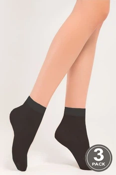 Носочки, 3 штуки Legs one size Черный (91789)