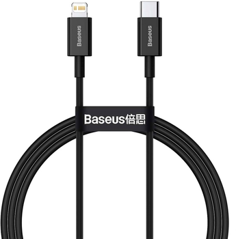 Kabel Baseus Superior Series Type-C do iPhone PD 20W 1 m Czarny (CATLYS-A01)