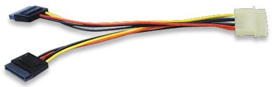 Kabel zasilania Manhattan Molex 4-pin - 2xSATA (F) 15 cm (766623349369)