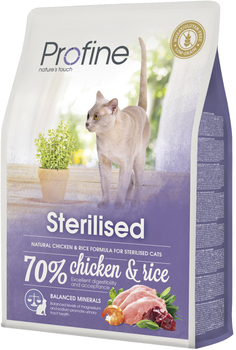 Сухой корм для взрослых стерилизованных котов Profine Cat Sterilised с курицей и рисом 2 кг (8595602517671)
