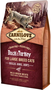 Сухий корм для кішок Carnilove Cat Adult Large Duck & Turkey для великих порід