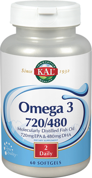 Suplement diety KAL Omega 3 720-480 60 pereł (0021245713067)